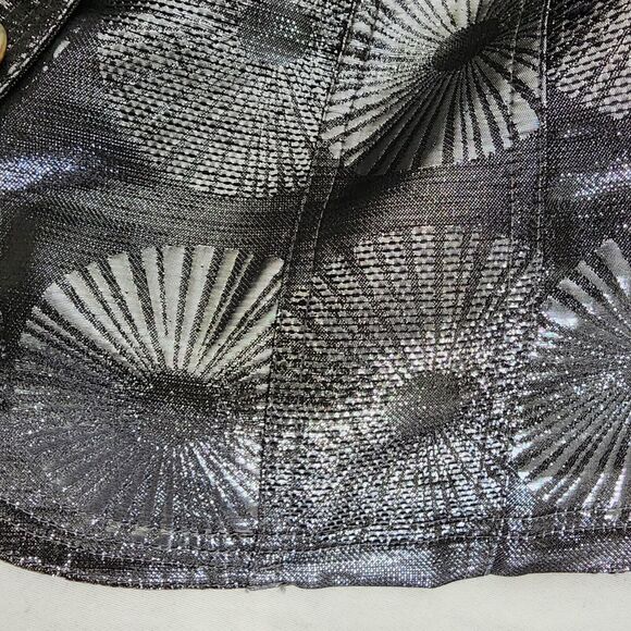 Ruby Rd. Womens Jacket Size 14 Gray Silver Metallic Button 3/4 Sleeve Blazer - Picture 7 of 10